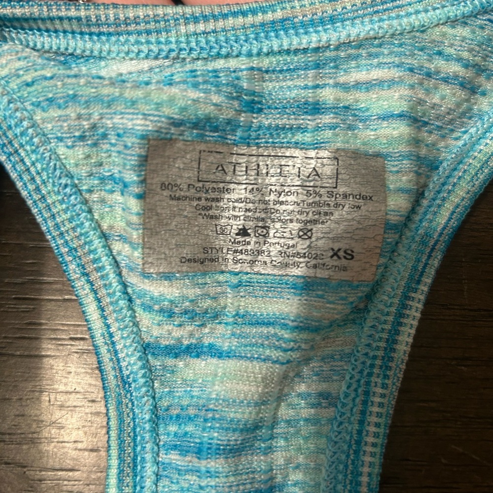 Athleta Blue Heathered Racerback Tank - Picture 4 of 4